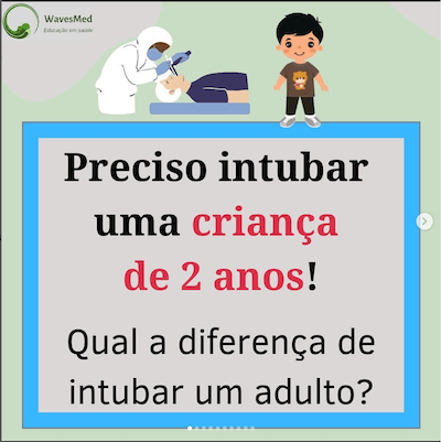 Qual a diferença entre a intubação de um adulto e de uma criança?