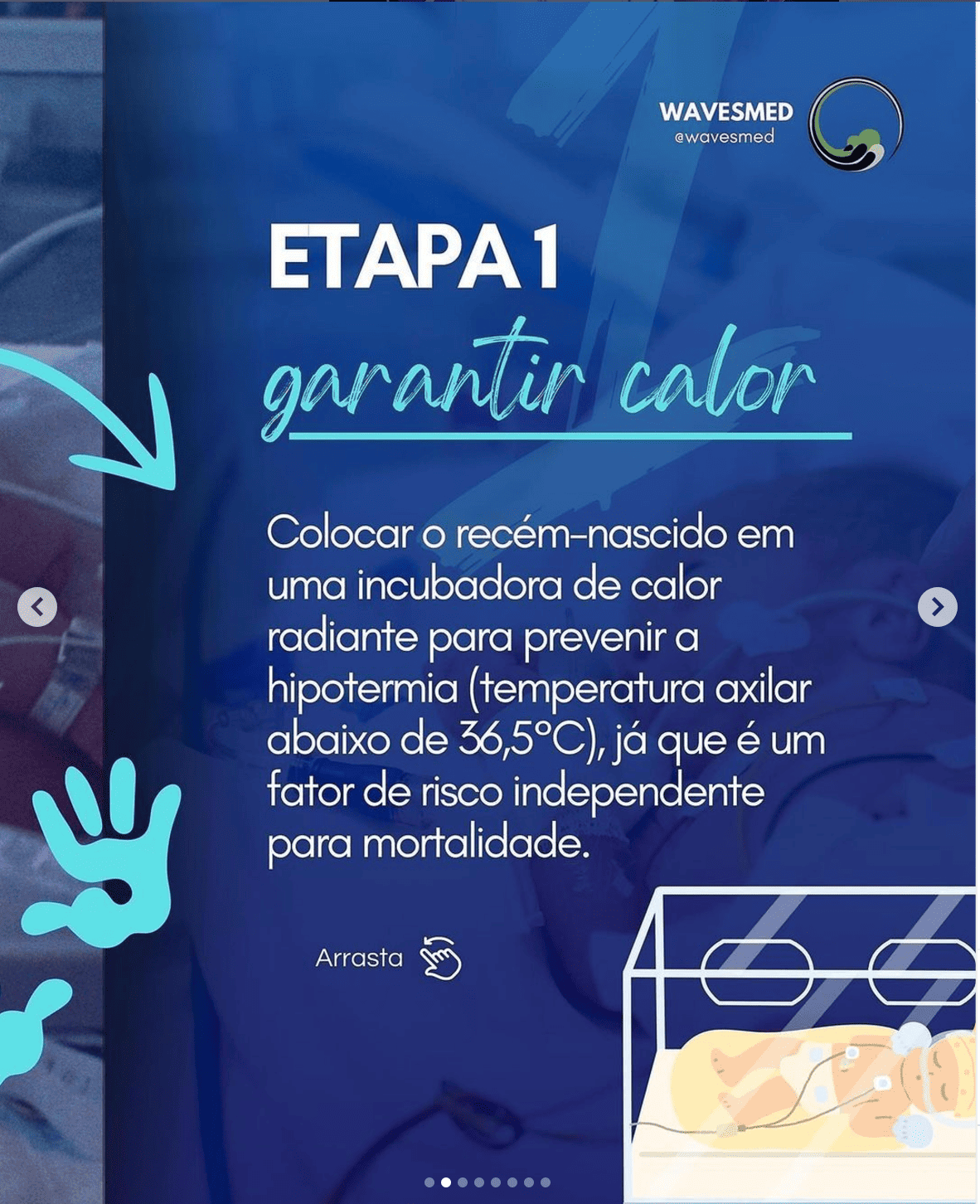 Garantir calor reanimação Neonatal Wavesmed