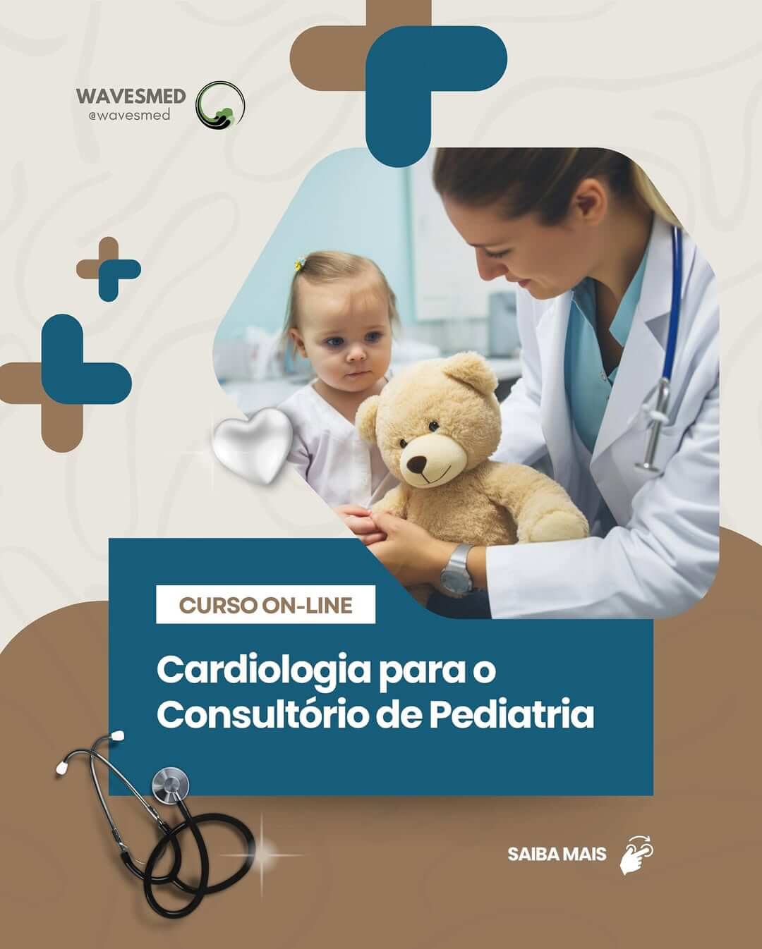 Cardiologia pediátrica para o consultório de pediatria Wavesmed