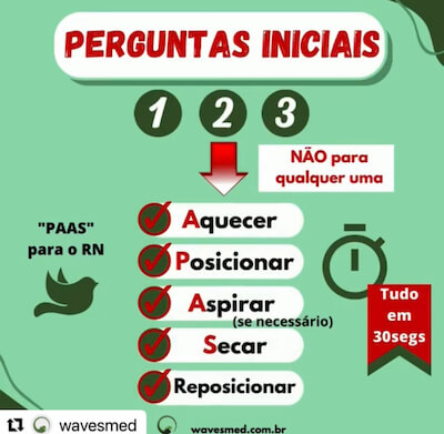 Reanimação neonatal Wavesmed  Perguntas iniciais não para qualquer uma
