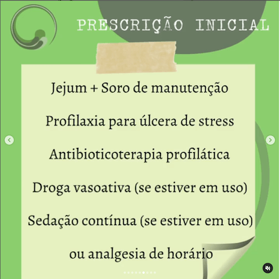 Pós operatório de cirurgia cardíaca pediátrica Wavesmed Prescrição inicial
